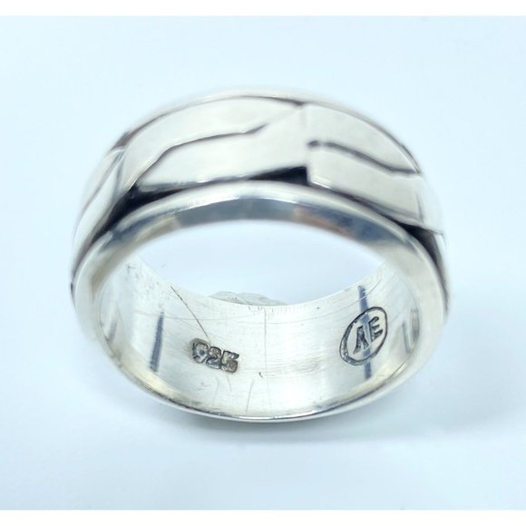 Unisex Celtic Braided Rope Oxidized Sterling Silver Spinner Ring Size 10 By AE - Picture 4 of 4